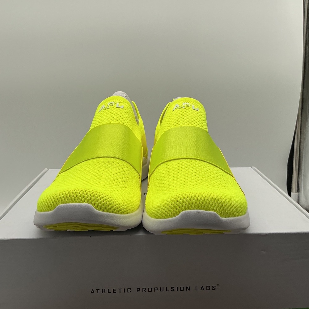 APL TechLoom Bliss Mens 11.5 Energy Neon Yellow Slip On Running Shoe 1-2-006-419